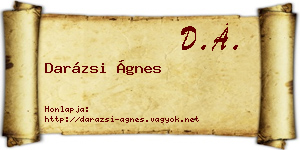 Darázsi Ágnes névjegykártya